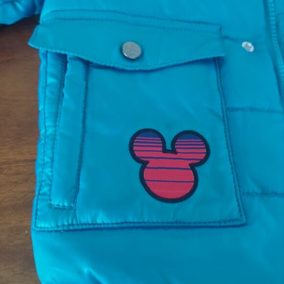 DISNEY store Boys/kids blue Mickey mouse hood/long sleeve down Jacket size 4 EUC - Picture 11 of 12